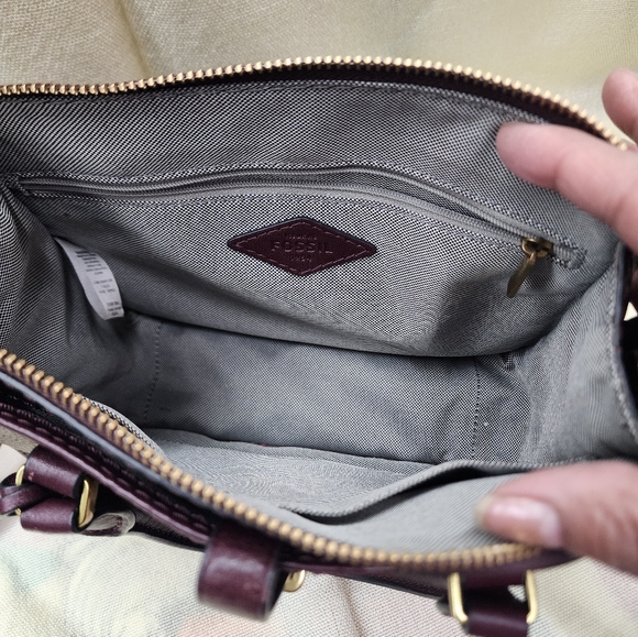 Fossil mini ryder satchel, fig burgundy - Picture 5 of 7